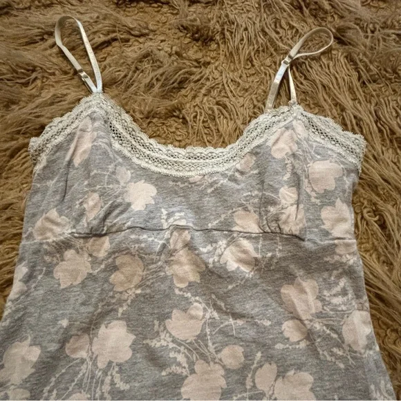 Y2K American Eagle Outfitters Floral Lace Babydoll Cami Soft Girl Vintage Sz SM - Picture 4 of 12